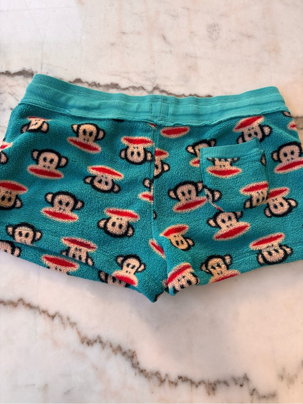 Paul Frank Turquoise Monkey Fleece Pajama Shorts - Picture 5 of 5